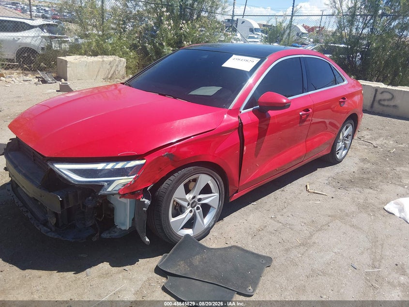 2023 Audi A3, Front End, IAAI, VIN WAUAUDGY9PA038145 — photo 2