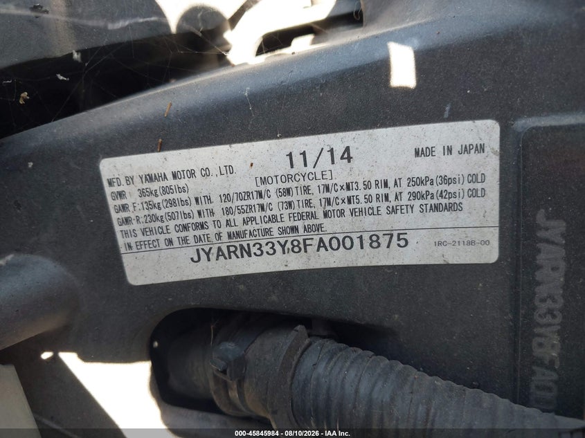 YAMAHA FZ09 2015