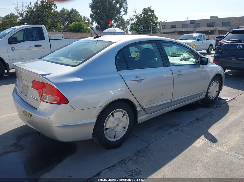 2007 HONDA CIVIC HYBRID auction photo 4