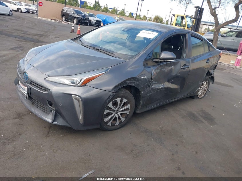 2020 Toyota Prius Le Awd-E, Левый бок, IAAI, VIN JTDL9RFU7L3019391 — фото 2