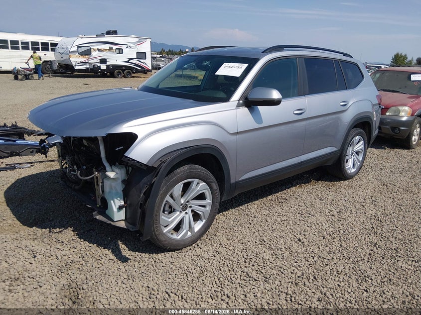 2022 Volkswagen Atlas 3.6L V6 Se W/Technology, Front End, IAAI, VIN 1V2HR2CA8NC539933 — photo 2