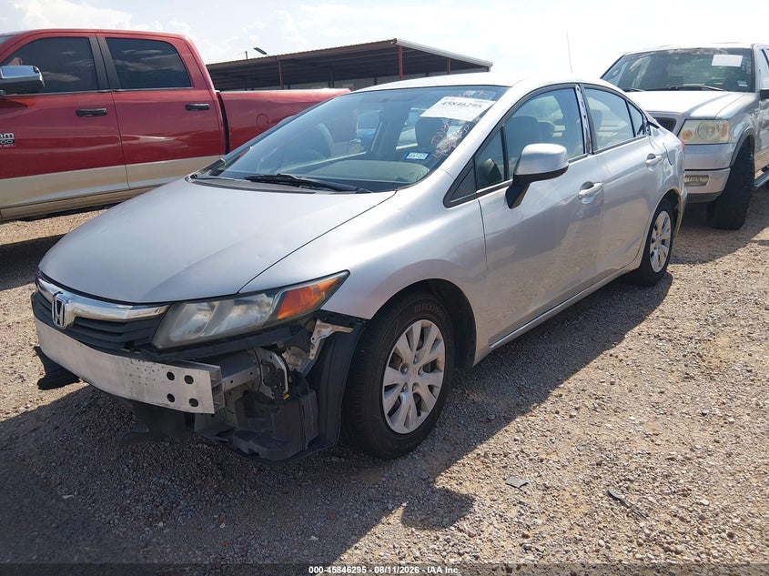 2012 Honda Civic, Обычный износ, IAAI, VIN 19XFB2F50CE342367 — фото 2