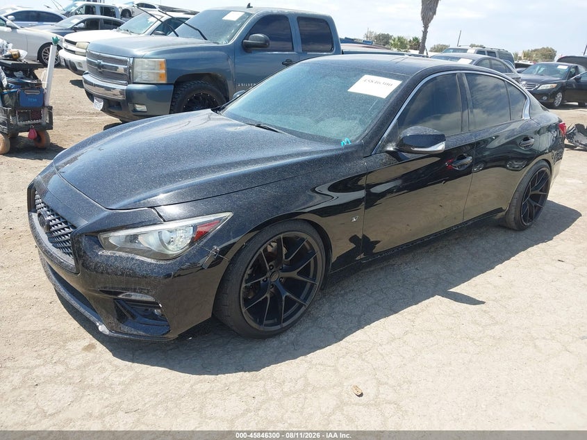 2015 Infiniti Q50 Premium/Sport, Vandalized, IAAI, VIN JN1BV7AP3FM336289 — photo 2