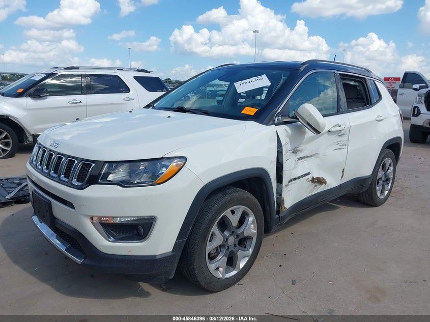 Vin: 3c4njccb0mt523397, lot: 46345304, jeep compass limited fwd 20212