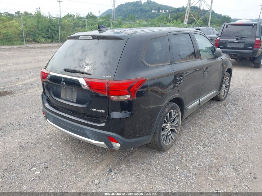 Vin: ja4az3a30jz050005, lot: 46345655, mitsubishi outlander es 20184
