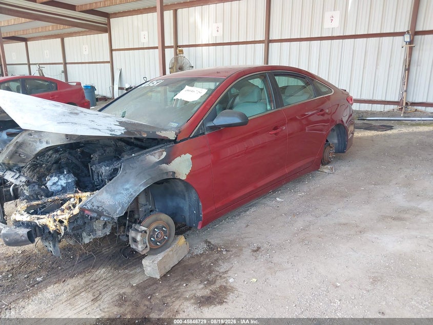 2015 Hyundai Sonata, По колу, IAAI, VIN 5NPE24AF3FH153784 — фото 2