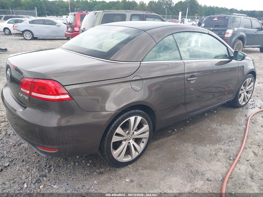 2013 VOLKSWAGEN EOS CABRIO 2.0L I-4 DI, DOHC, VVT, TURBO, 200HP