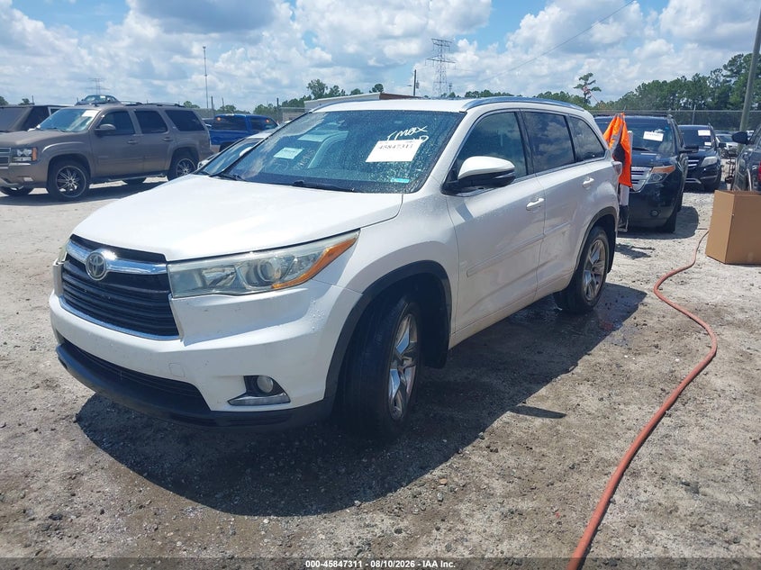 Vin: 5tddkrfhxfs155271, lot: 46346244, toyota highlander limited v6 20152