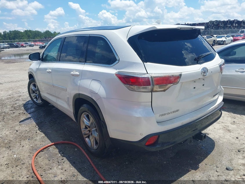 Vin: 5tddkrfhxfs155271, lot: 46346244, toyota highlander limited v6 20153