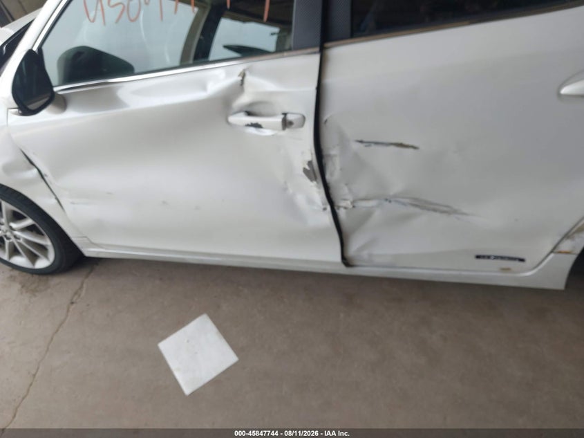 LEXUS CT 200H 2012 VIN JTHKD5BH2C2054131