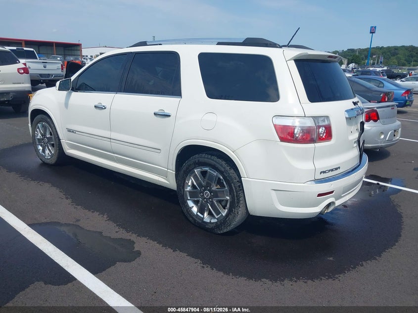 Vin: 1gkkrted0cj297494, lot: 46346837, gmc acadia denali 20123