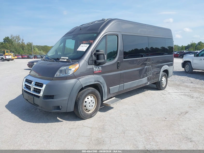 Vin: 3c6trvpgxhe524320, lot: 46346928, ram promaster 2500 window van high roof 159 wb 20172
