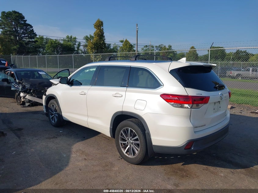 Vin: 5tdjzrfh2hs458529, lot: 46347253, toyota highlander xle 20173