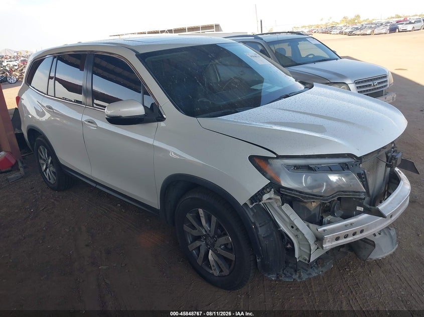 2022 Honda Pilot 2Wd Ex-L, Front, IAAI, VIN 5FNYF5H54NB002129