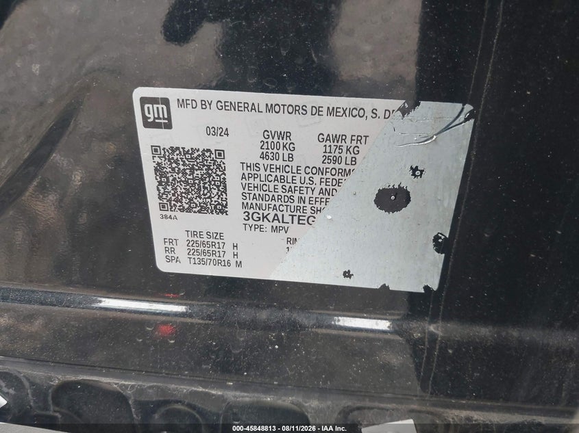 GMC TERRAIN 2024 VIN 3GKALTEGXRL298063