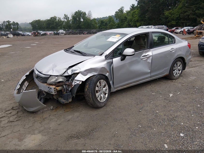 2012 Honda Civic, Left Front, IAAI, VIN 2HGFB2E53CH530534 — photo 2