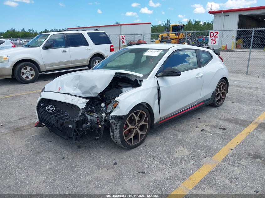 Vin: kmht36ah1lu004529, lot: 46348376, hyundai veloster n 20202