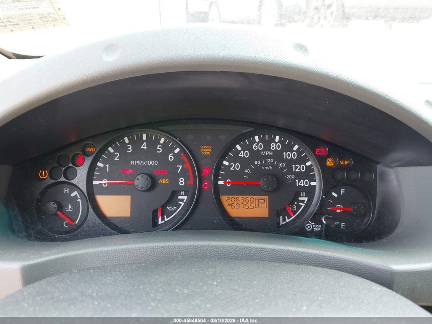 NISSAN XTERRA 2010 VIN 5N1AN0NW7AC517357