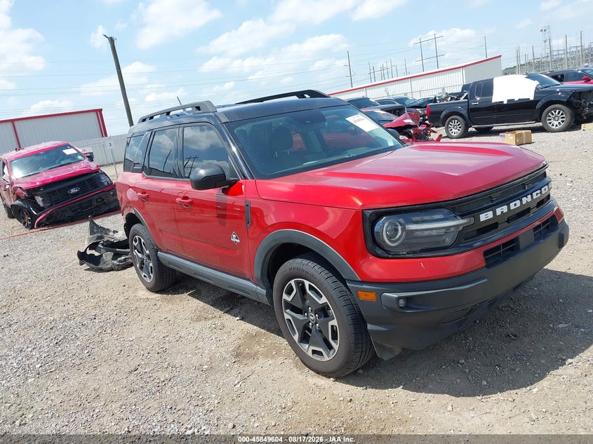 Vin: 3fmcr9c68nrd17969, lot: 46348537, ford bronco sport outer banks 20221