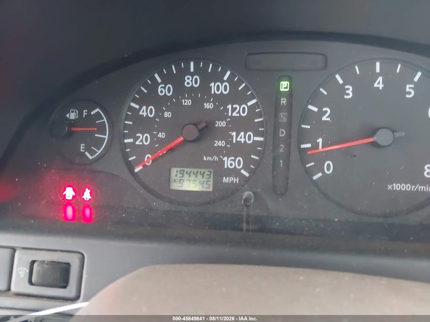 2001 NISSAN MAXIMA SEDAN 3.0L V-6 DOHC, 222HP