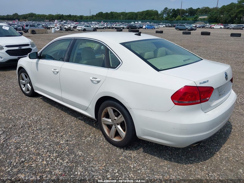 2012 VOLKSWAGEN PASSAT SEDAN 2.5L I-5 DOHC, VVT, 170HP