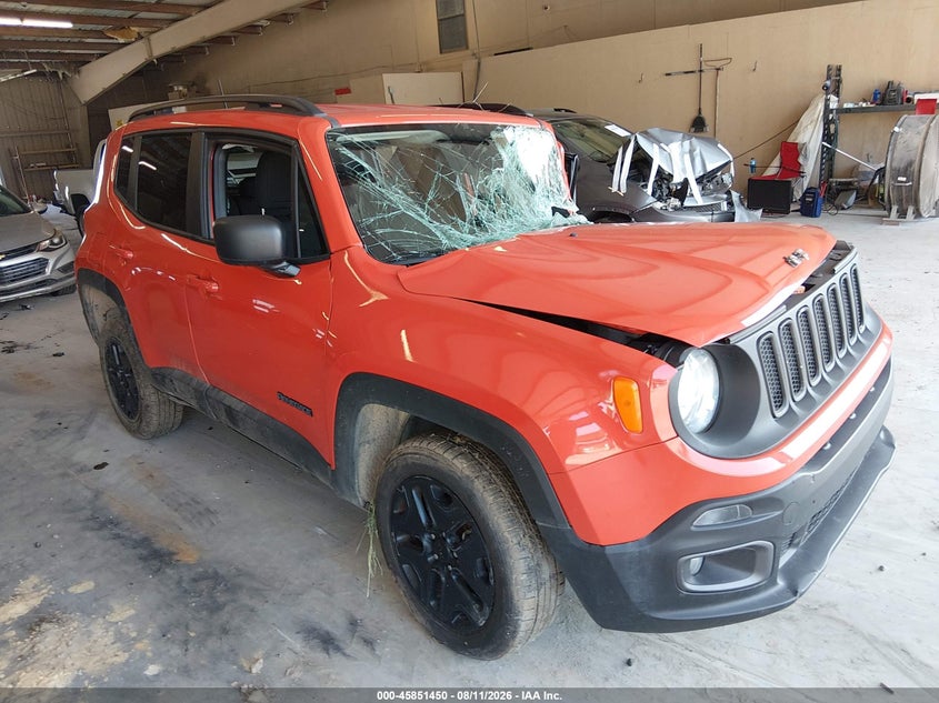 2018 Jeep Renegade Upland Edition 4X4, Storm Damage, IAAI, VIN ZACCJBAB2JPJ17352