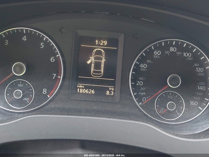 2012 VOLKSWAGEN JETTA SEDAN 2.0L I-4 DI, DOHC, VVT, TURBO, 200HP