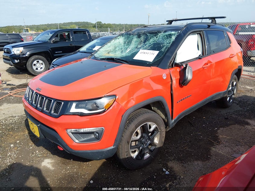 2018 Jeep Compass Trailhawk, Переворот, IAAI, VIN 3C4NJDDB8JT287579 — фото 2