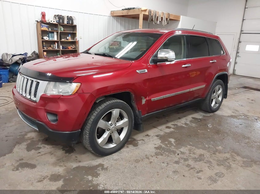 2011 Jeep Grand Cherokee Overland, Left Side, IAAI, VIN 1J4RR6GT8BC605881 — photo 2
