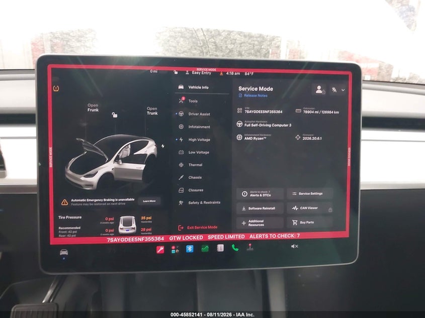2022 TESLA MODEL Y SPORT UTILITY VEHICLE ELECTRIC
