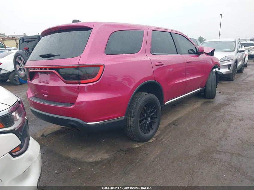 Vin: 1c4rdjag9jc386138, lot: 46351080, dodge durango sxt awd 20184