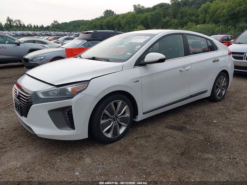 2017 Hyundai Ioniq Hybrid Limited, Перёд и зад, IAAI, VIN KMHC85LC7HU048961 — фото 2