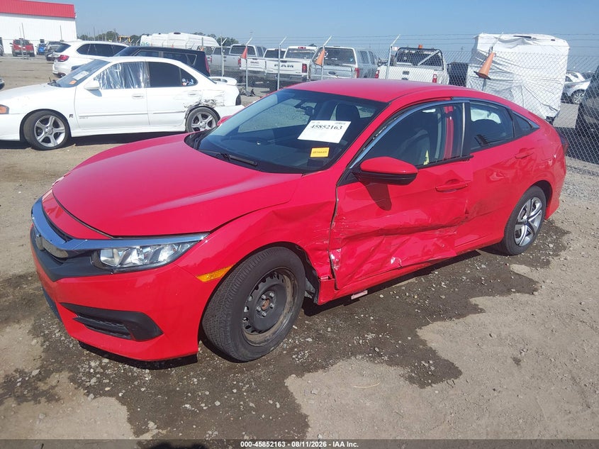2016 Honda Civic, Левый бок, IAAI, VIN 2HGFC2F55GH576285 — фото 2