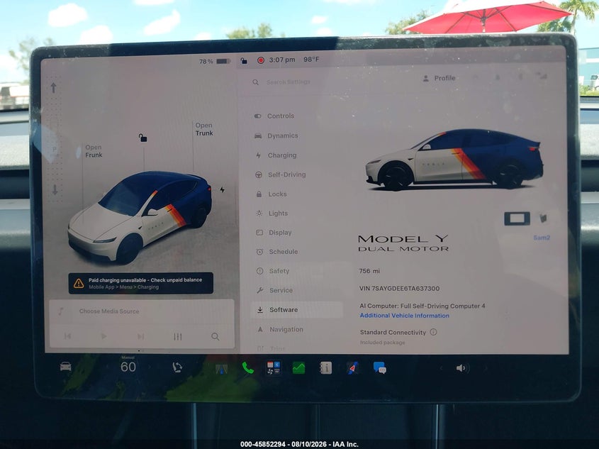 2026 TESLA MODEL Y auction photo 7