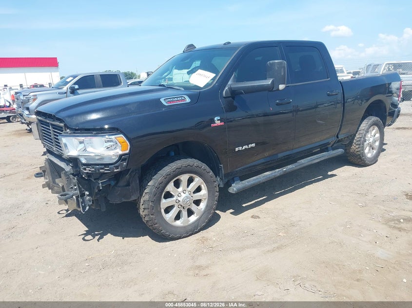 Vin: 3c6ur5dl3kg607735, lot: 46351978, ram 2500 big horn  4x4 6'4 box 20192