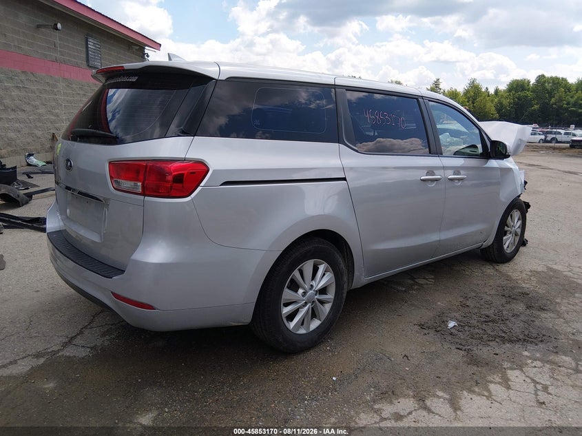 Vin: kndma5c15j6409139, lot: 46352103, kia sedona l 20184