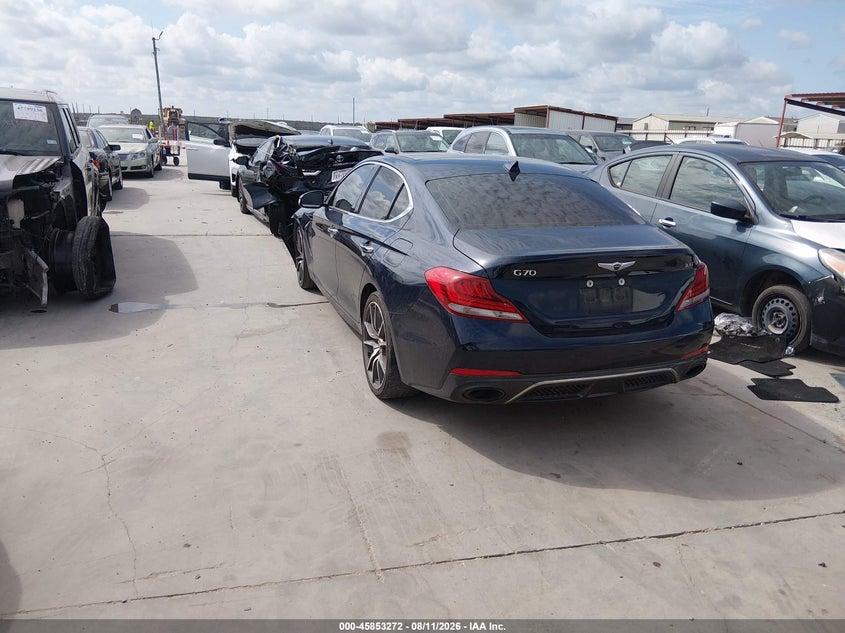 Vin: kmtg34le8ku044183, lot: 46352205, genesis g70 3.3t advanced 20193