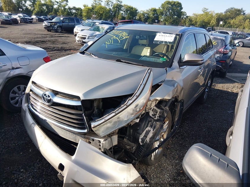 Vin: 5tddkrfh1fs098779, lot: 46352362, toyota highlander limited v6 20152