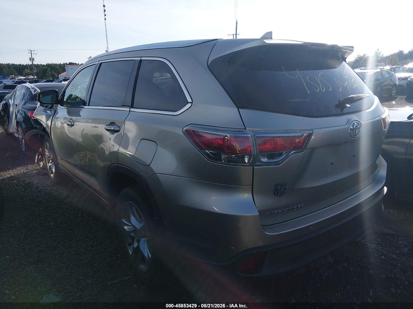 Vin: 5tddkrfh1fs098779, lot: 46352362, toyota highlander limited v6 20153