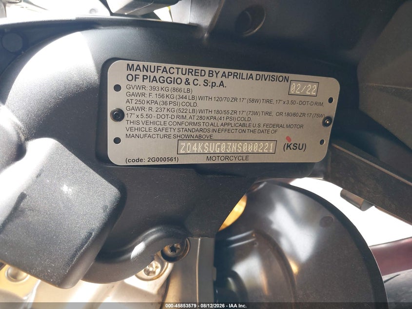 APRILIA RS 2022