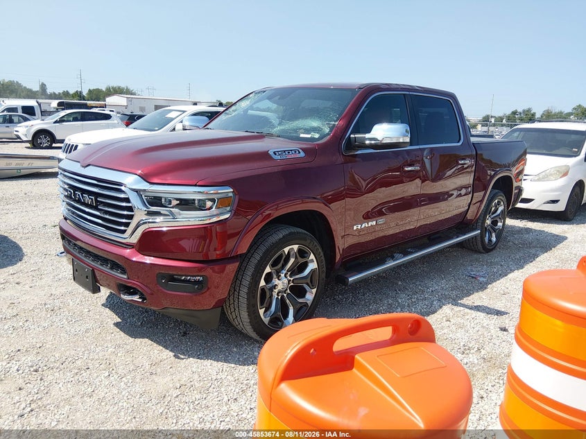 Vin: 1c6srfkm5nn259540, lot: 46352607, ram 1500 limited longhorn  4x4 5'7 box 20222