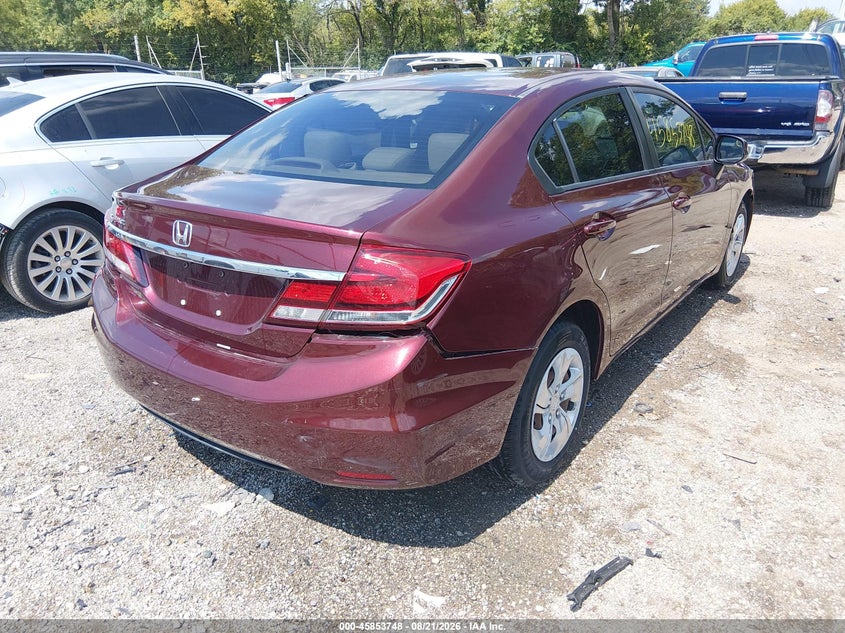 2013 HONDA CIVIC SEDAN 1.8L I-4 VVT, 140HP