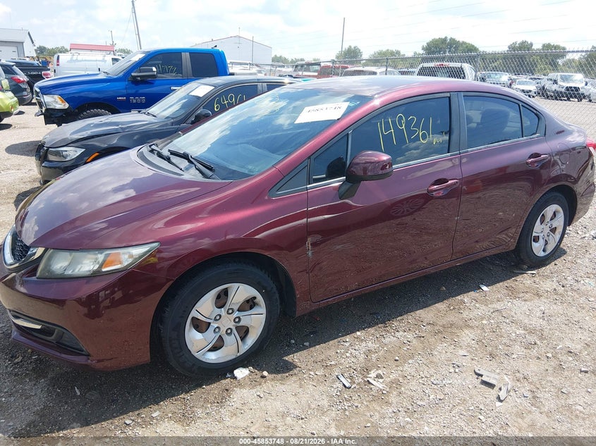 2013 HONDA CIVIC SEDAN 1.8L I-4 VVT, 140HP