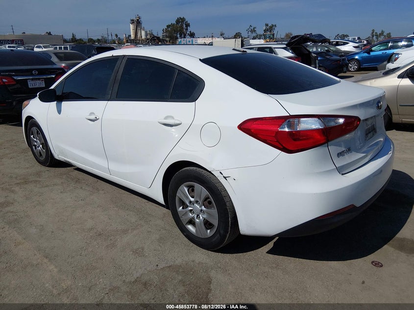 Vin: knafk4a65g5619167, lot: 46352711, kia forte lx 20163