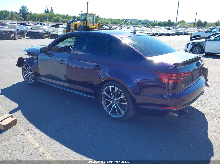 Vin: waub4af49ka002076, lot: 46352853, audi s4 3.0t premium 20193
