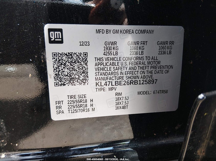 BUICK ENVISTA 2024 VIN KL47LBE26RB125897