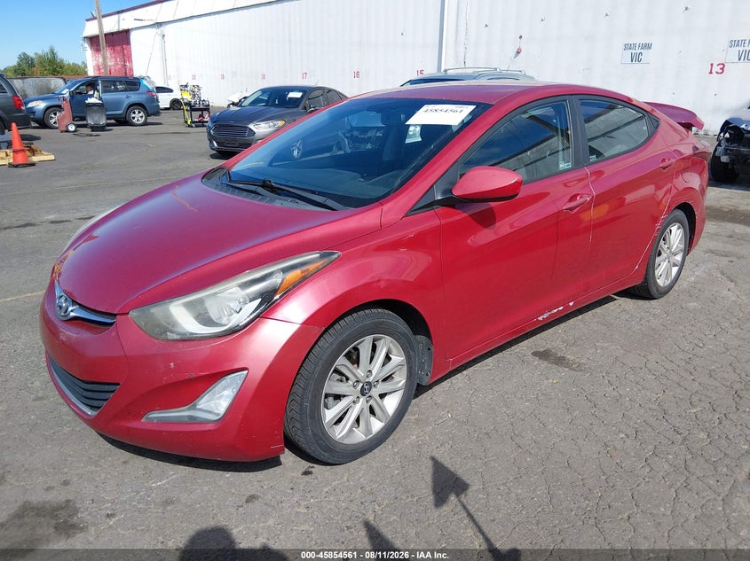 2014 Hyundai Elantra, Удар ззаду, IAAI, VIN KMHDH4AE4EU166822 — фото 2