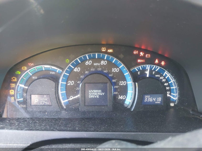 TOYOTA CAMRY HYBRID 2013 VIN 4T1BD1FK0DU070460