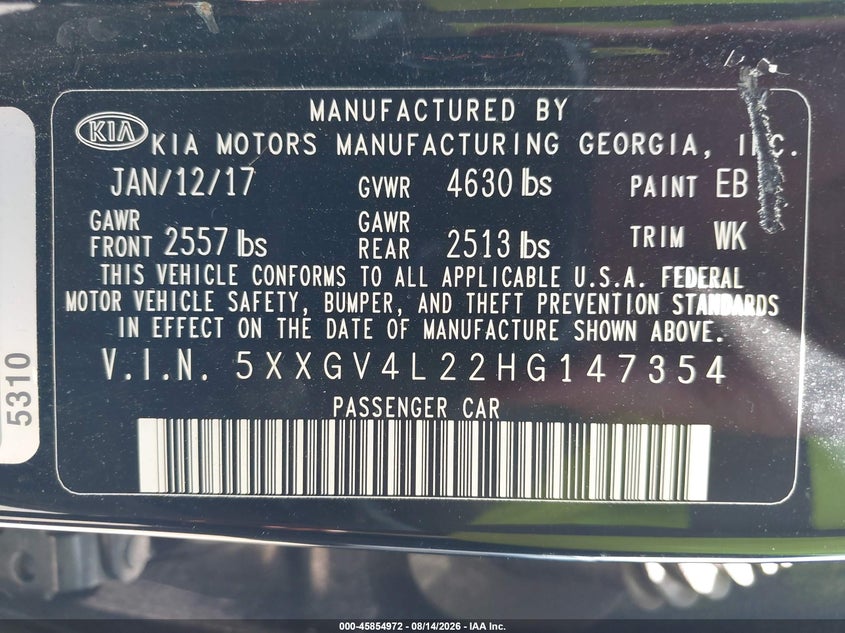 2017 KIA OPTIMA SXL TURBO · Photo 9
