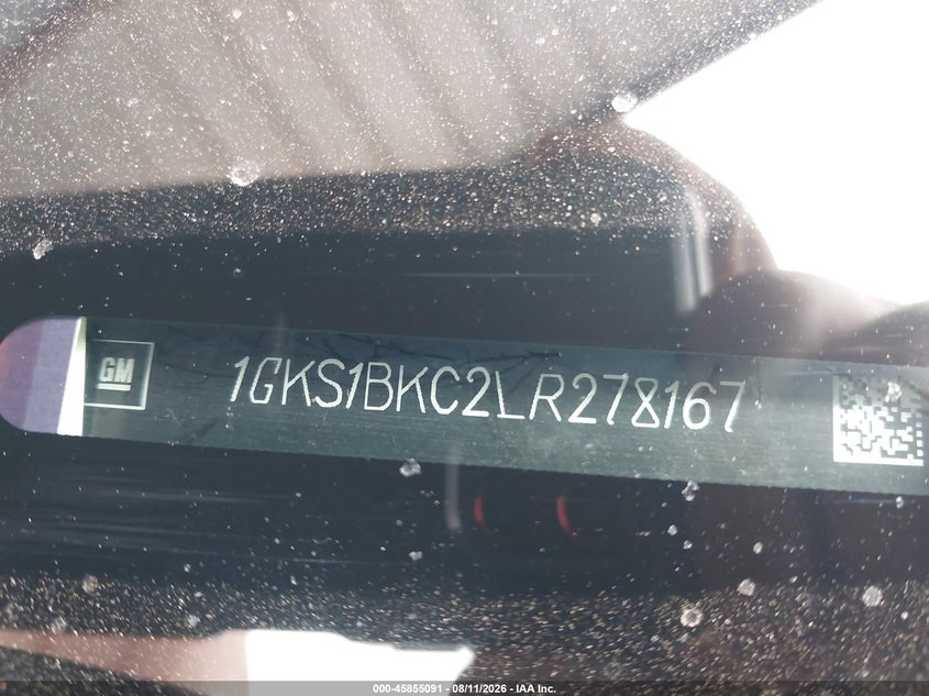 GMC YUKON 2020 VIN 1GKS1BKC2LR278167